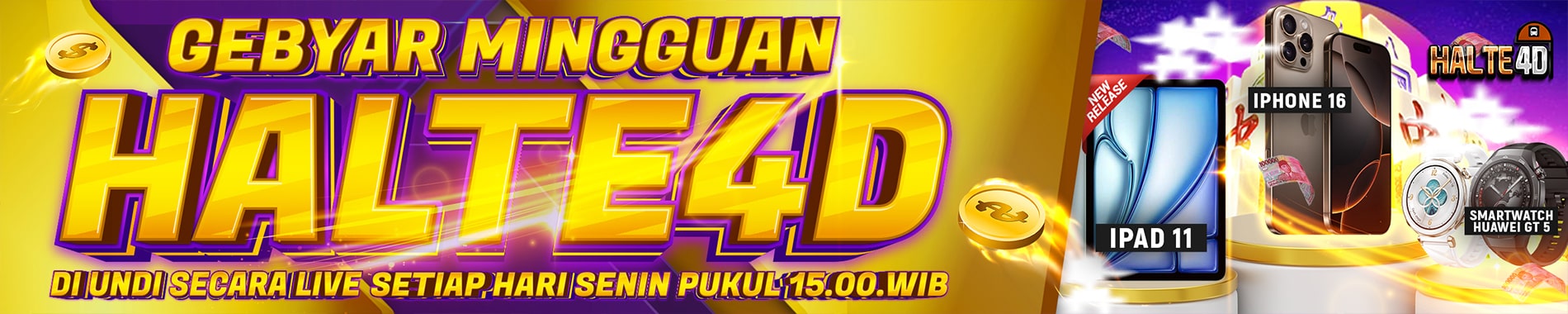Banner Mingguan Promosi Halte4D